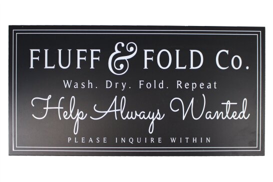 Fluff and Fold Laundry Sign
