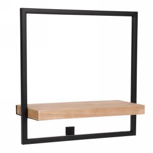 Wood and Metal Wall Shelf