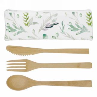 Bamboo Utensils and Pouch
