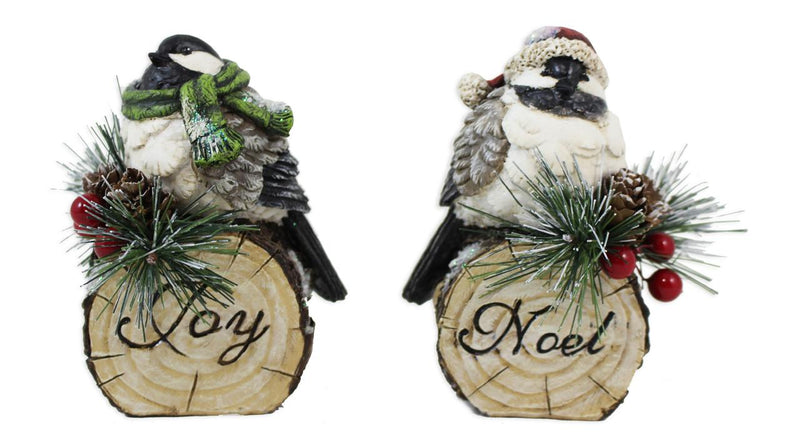 Decorative Birds on a Log (Noel & Joy)