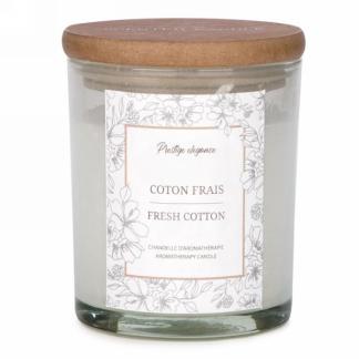 White Glass Fresh Cotton 4.5' Jar Candle