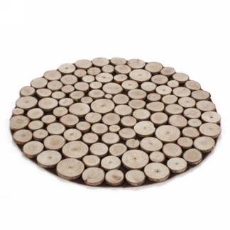Round Wood Chips Placemat