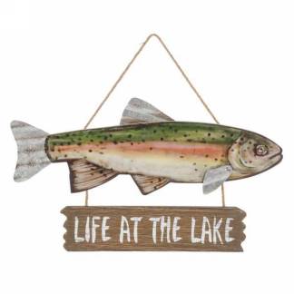 Life at the Lake - Fish Hanging Plaque