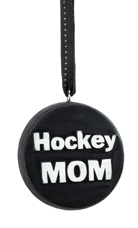 Hockey Mom Puck Ornament