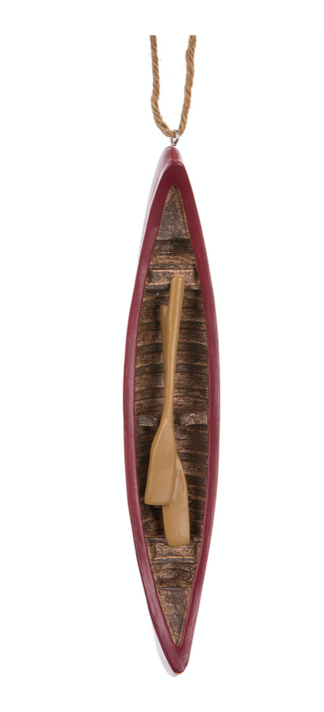 Canoe with Paddle Ornament