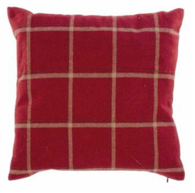 Red Plaid Cushion