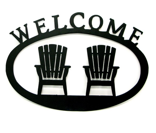 Adirondack Chair Welcome Sign