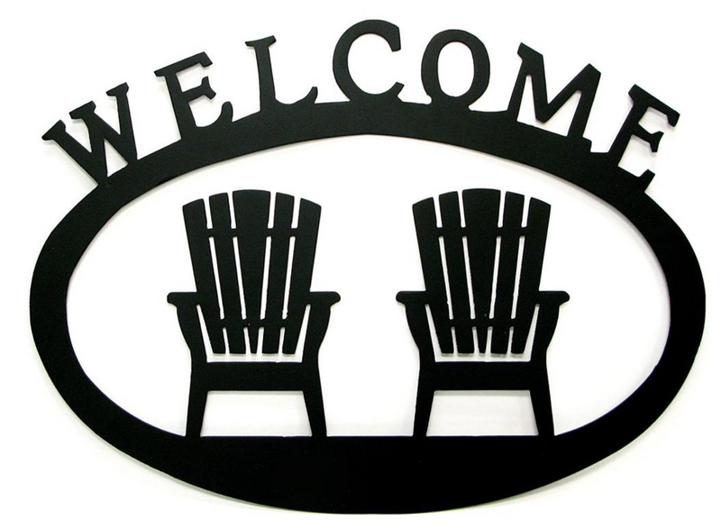 Adirondack Chair Welcome Sign