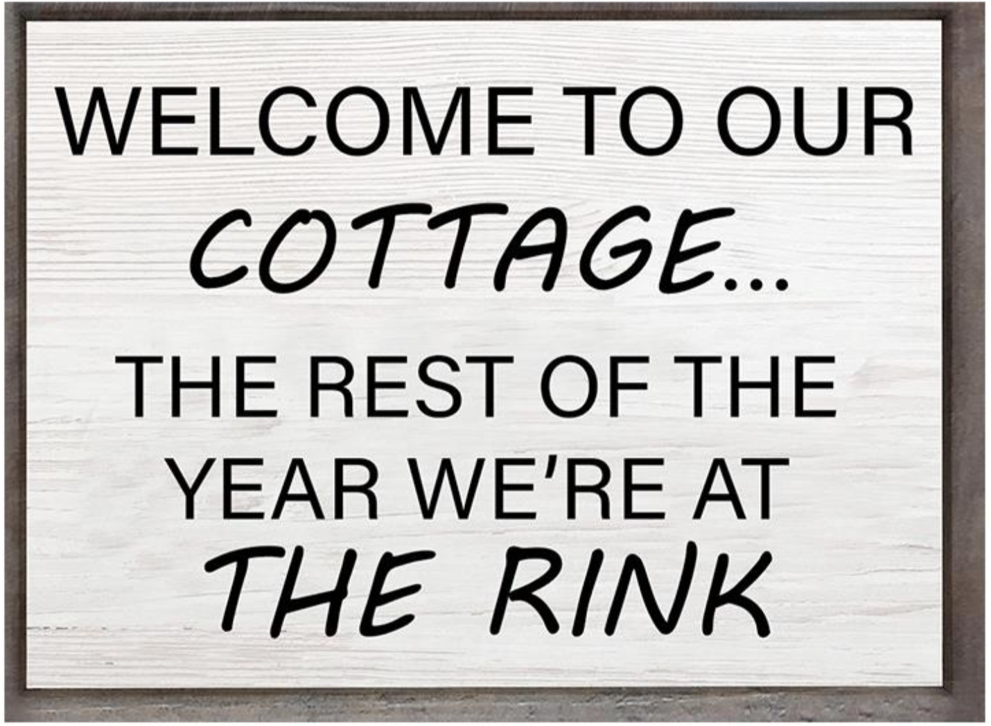 Cottage Hockey Sign
