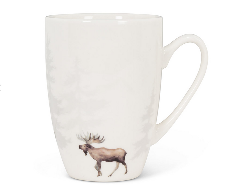 Moose in Forest Cake Plate or Mug