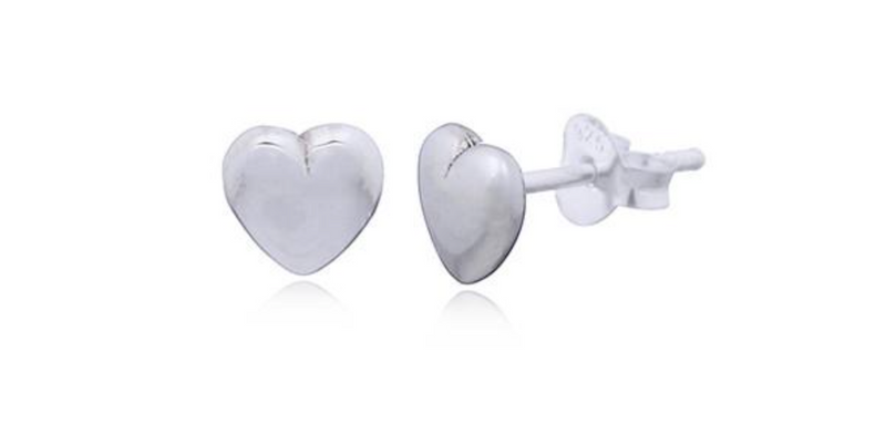 CHUBBY HEART STUD EARRINGS