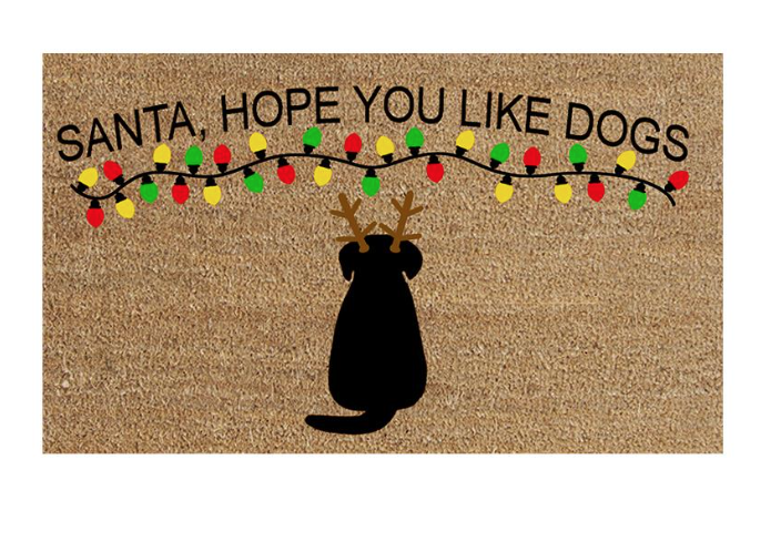Dog Christmas Doormat