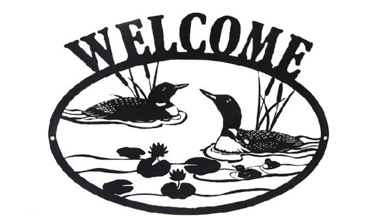Loon or Duck Welcome Sign