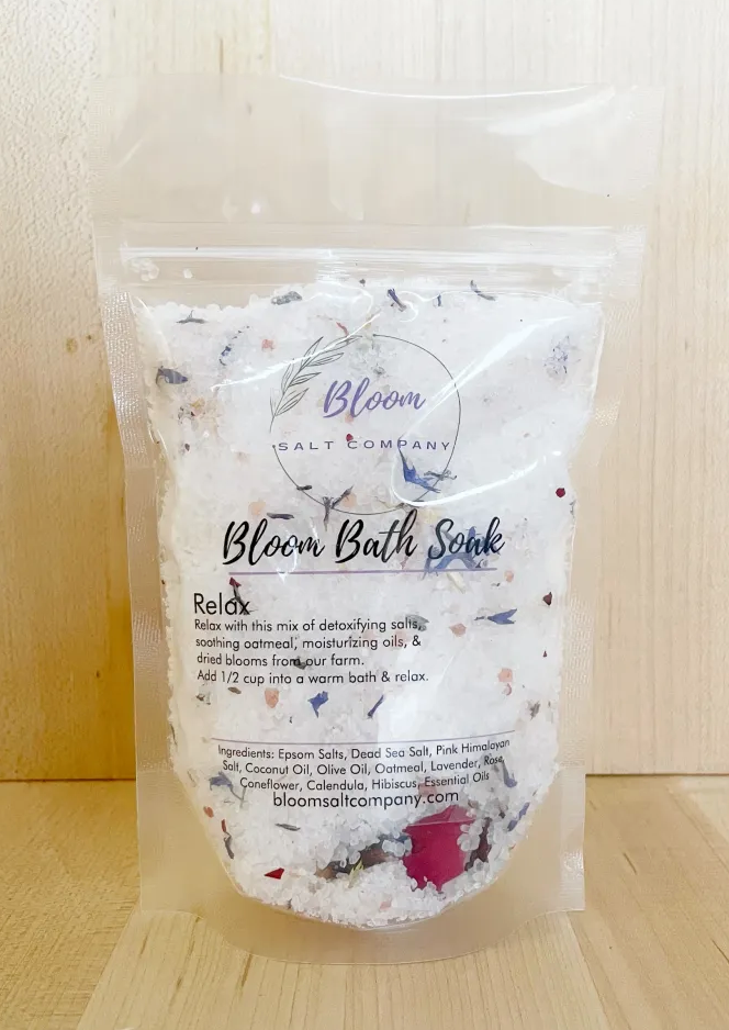 Bloom Salt Company- Bath Soaks. 9oz