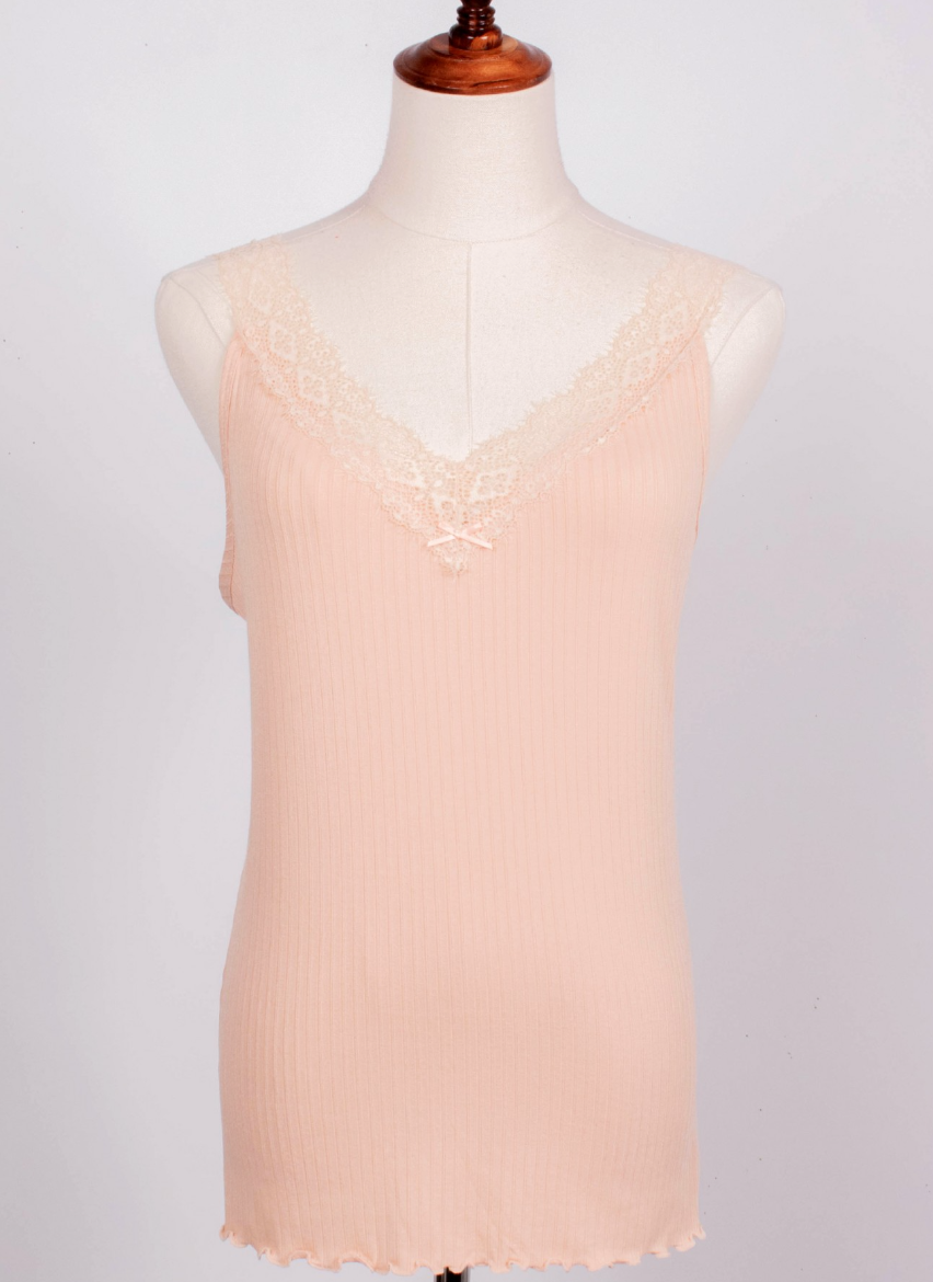 Lace Ribbed Camisole