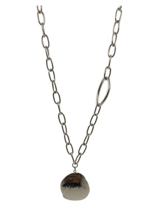 Stainless Steel Necklace with Medallion