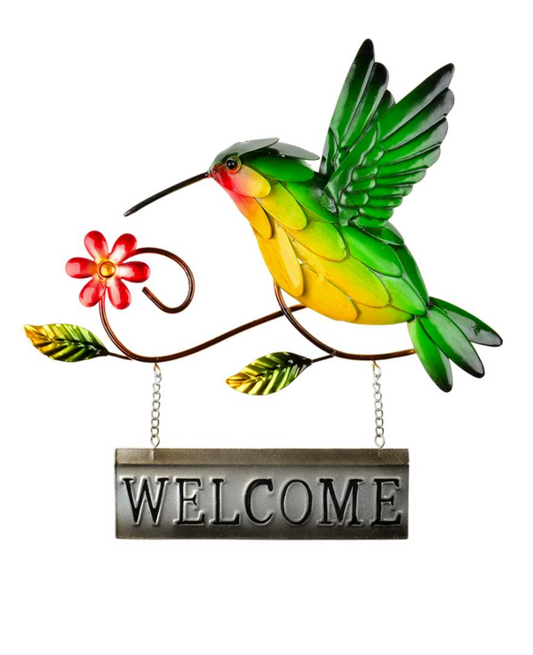 Hummingbird Welcome Sign