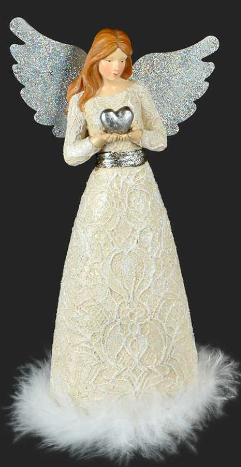 Angels with Cream Lace Gown