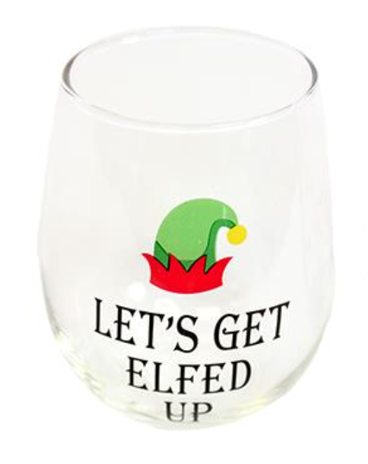 Christmas Stemless Wine Glasses