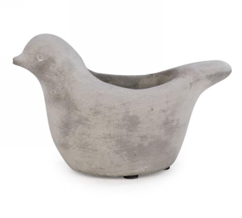 Grey Bird Pot