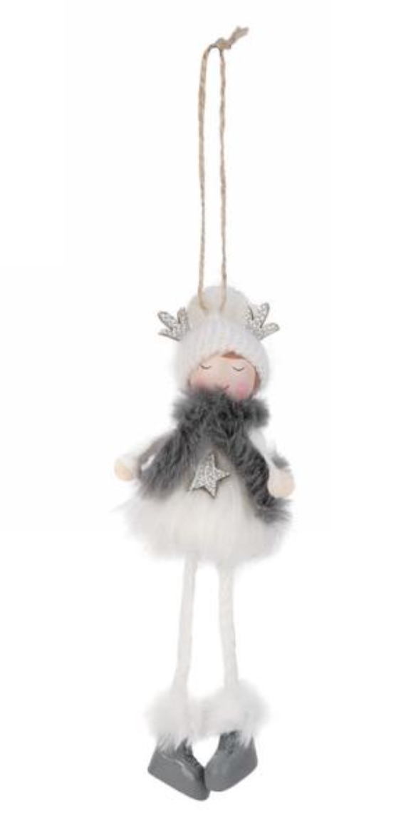 Faux Fur Angels with Dangling Feet