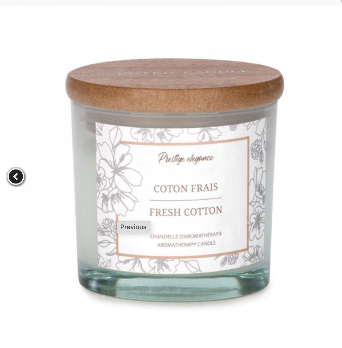 White Glass Fresh Cotton 4.5' Jar Candle