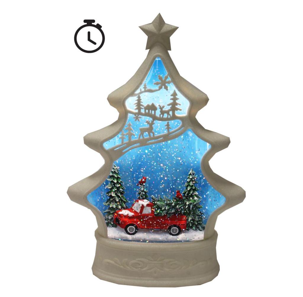 LED Tree Shaped Water Globe-FINAL SALE