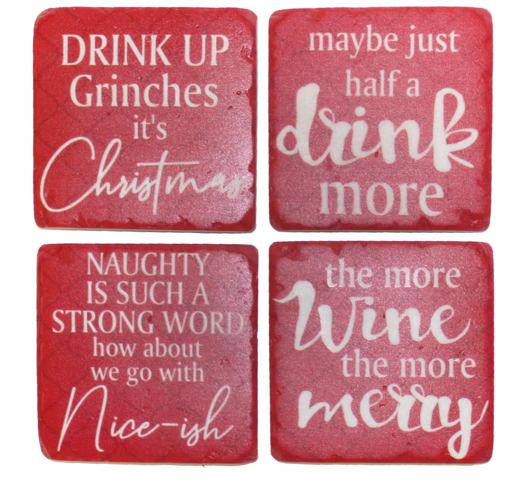 Wine Christmas Coasters