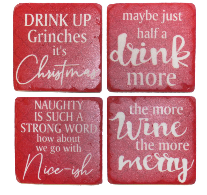 Wine Christmas Coasters
