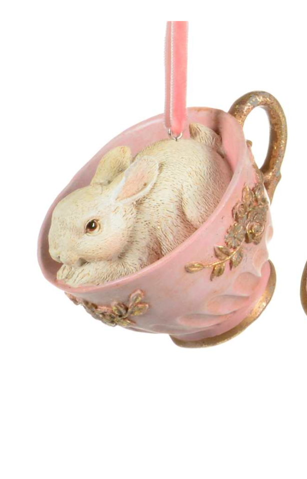 Teacup With Bunny Ornament