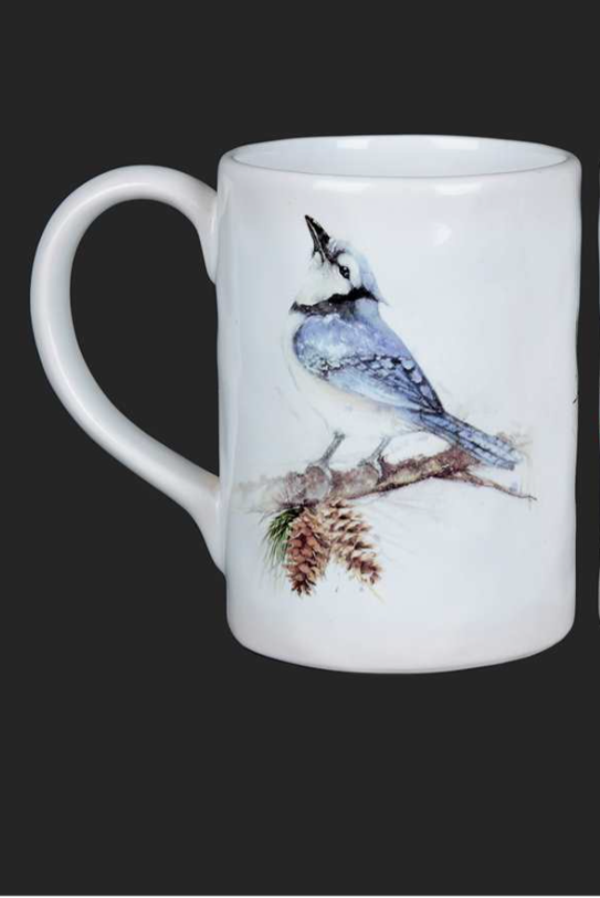 Blue Jay or Cardinal White Mug