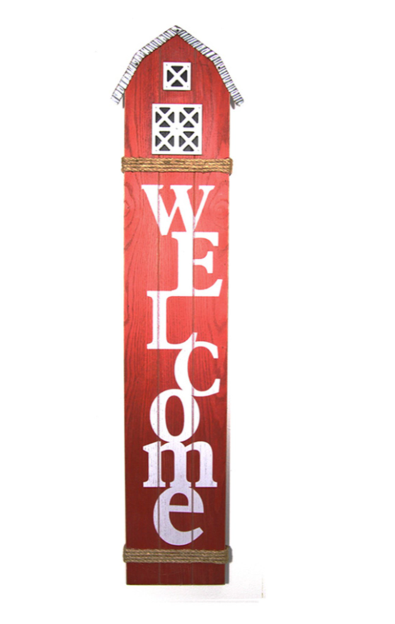 Red Barn Welcome Sign