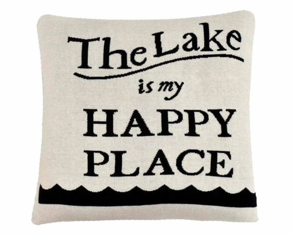 The Lake is My Happy Place Pillow