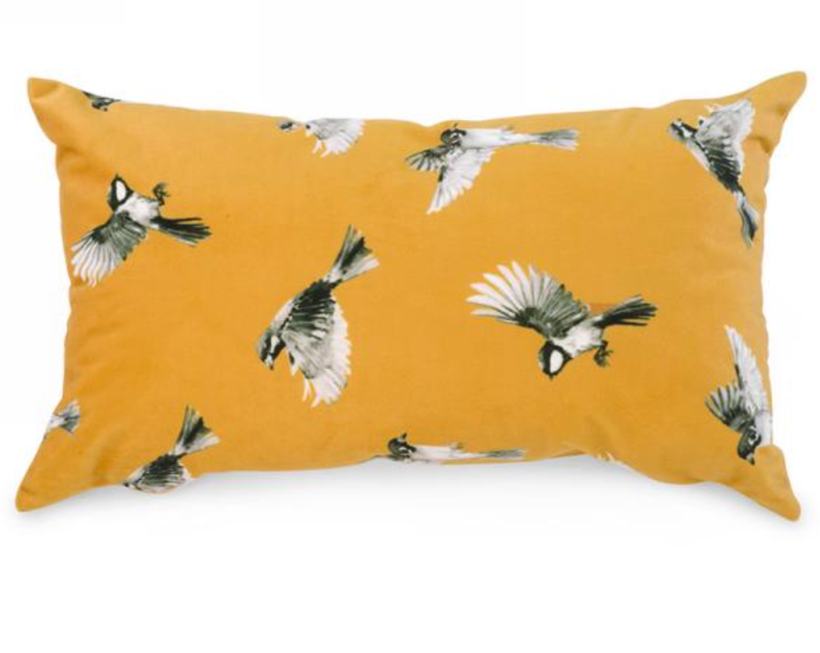 Mustard Yellow Bird Cushion