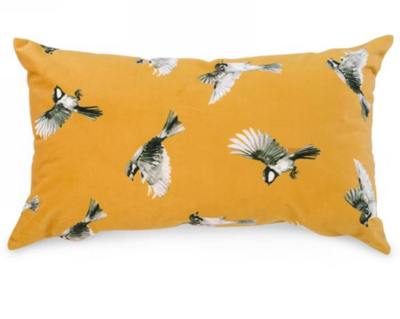 Yellow clearance bird cushion