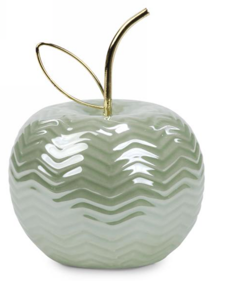 Green Ceramic Apple Decoration