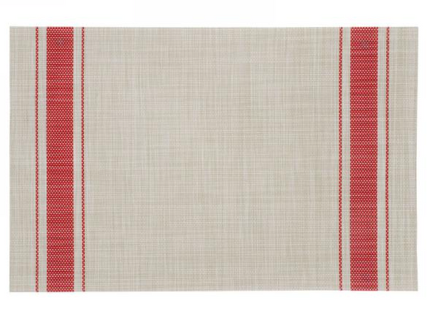Red Striped Grey Placemat