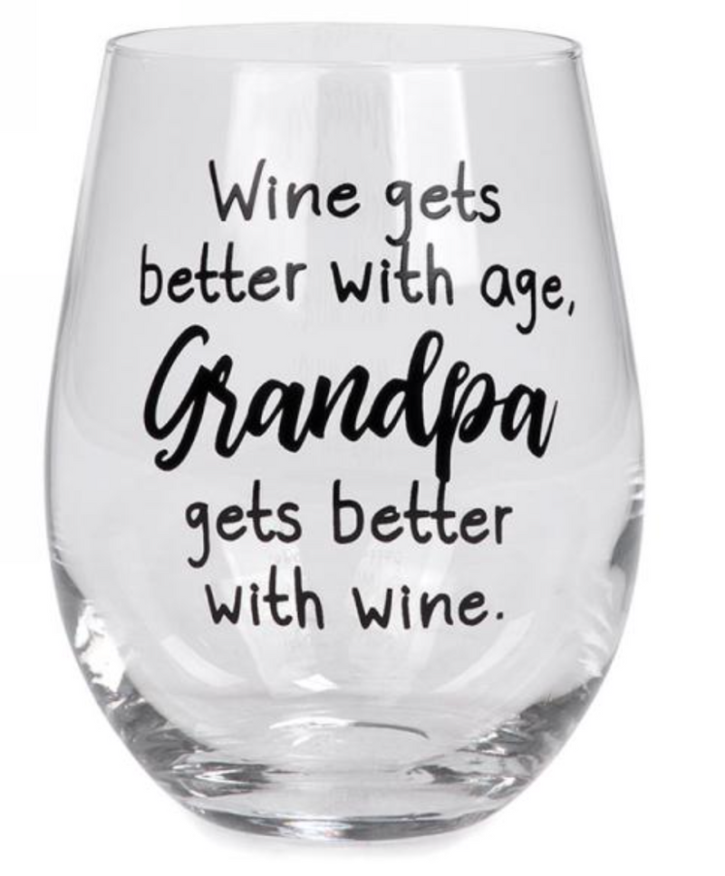 Grandpa Wine Glass