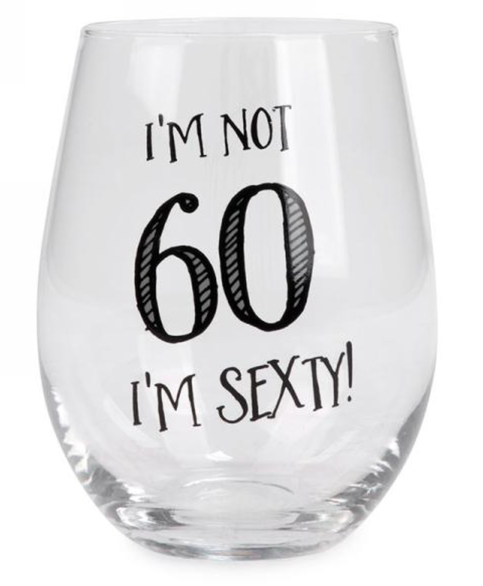 60 Years Wine Glass