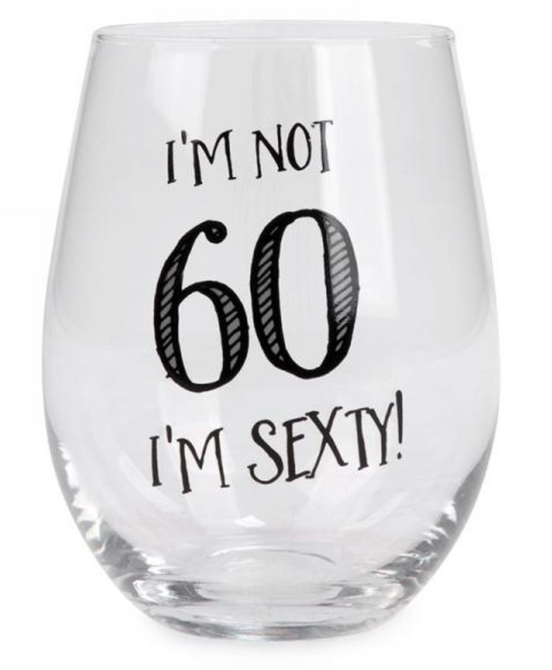 60 Years Wine Glass