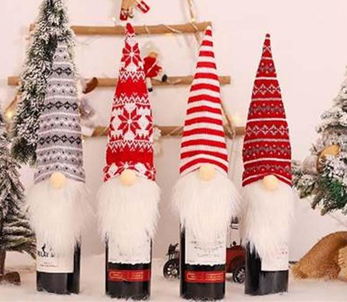 Gnome Wine Bottle Toppers