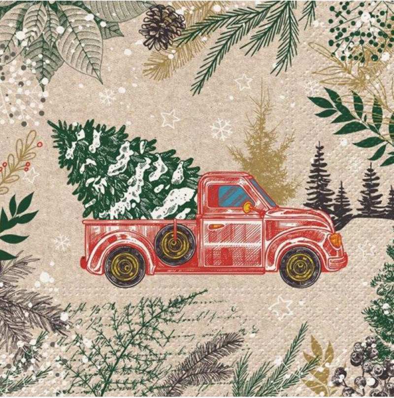 Luncheon Napkins-Winter Holiday and Christmas