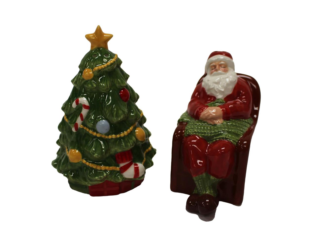 Santa & Tree Salt and Pepper Set-