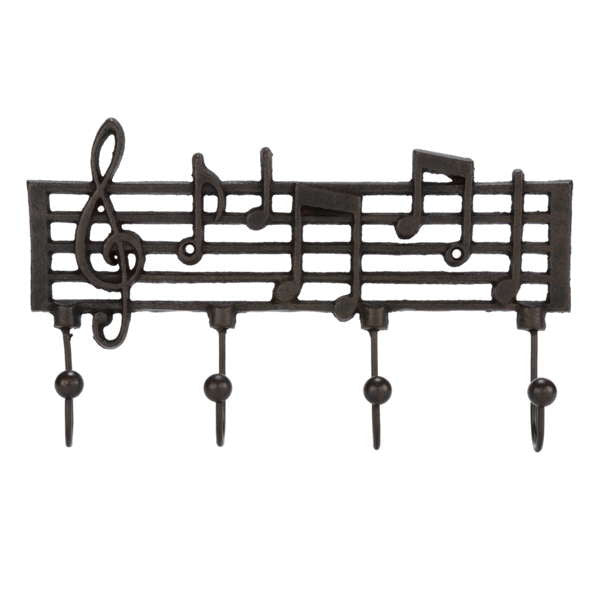 Music Notes Cast Iron Wall Hook