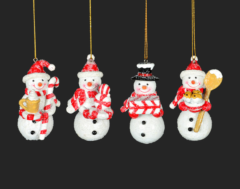 Snowman with Red/White Candies Ornament