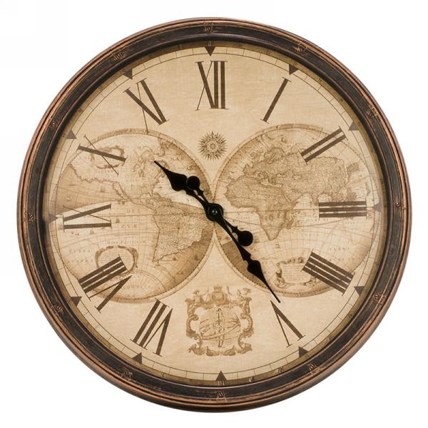 World Globe Motif Wall Clock