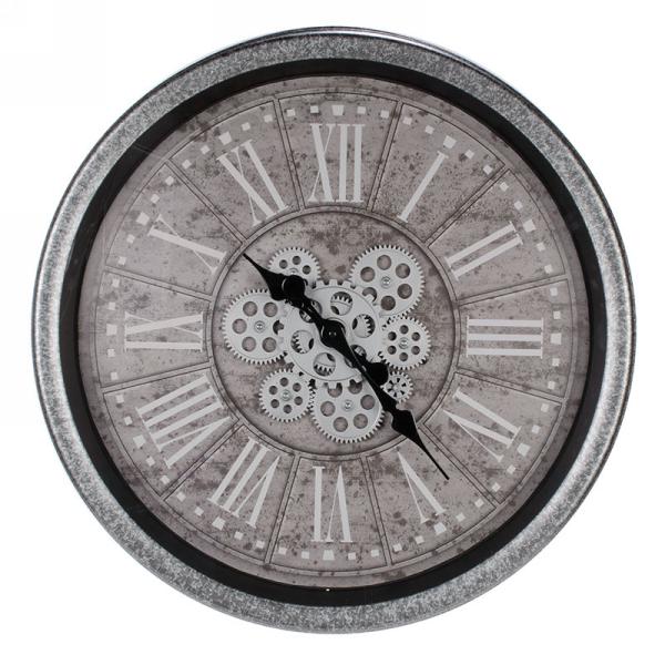 Clock with Gear Motif