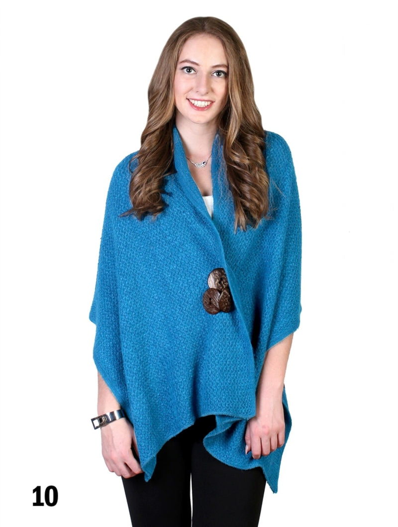 Knitted Cape with Buttons
