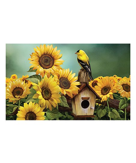 Goldfinch and Sunflowers Doormat