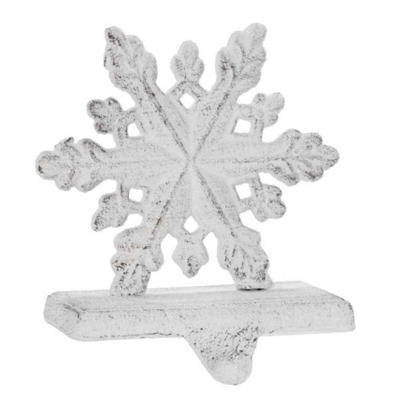 Snowflake Stocking Hanger-White